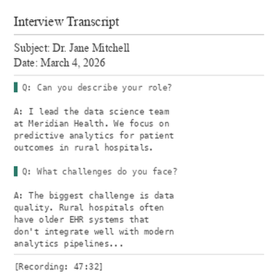 Interview transcript