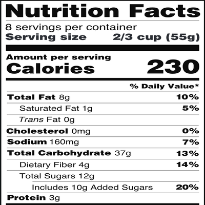 Nutrition label